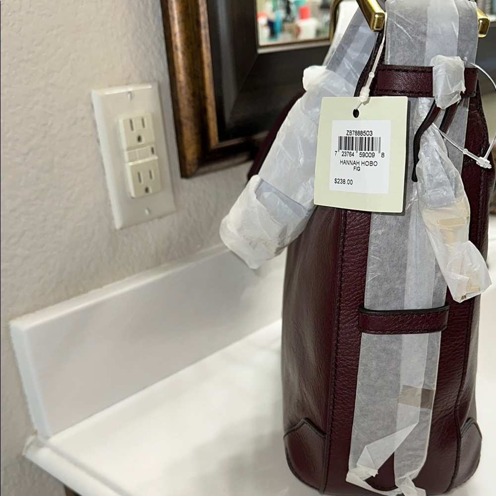 Fossil Women's Burgundy Leather Bag - Picture 5 of 5